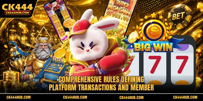 Comprehensive rules defining platform transactions and member