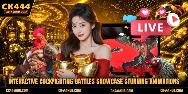 Interactive cockfighting battles showcase stunning animations