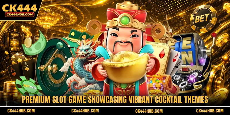 Premium slot game showcasing vibrant cocktail themes