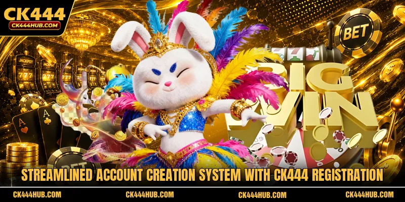 Streamlined account creation system with CK444 Registration