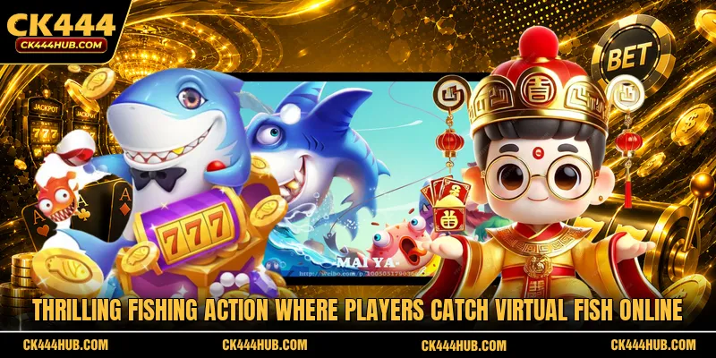 Thrilling fishing action where players catch virtual fish online