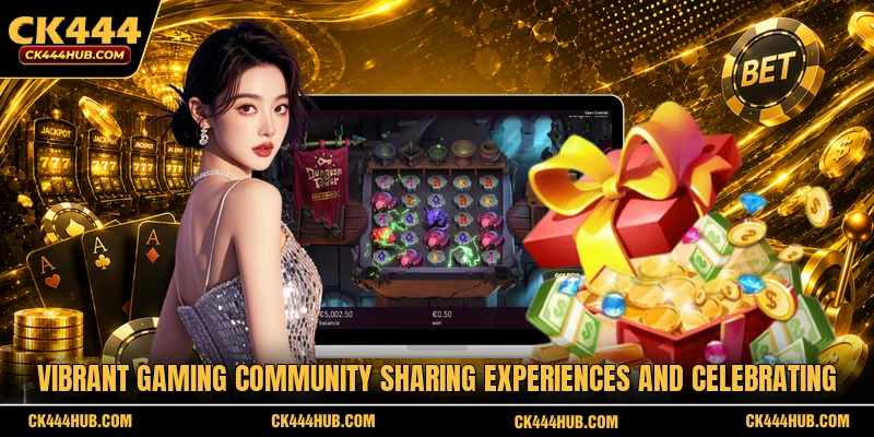 Vibrant gaming community sharing experiences and celebrating